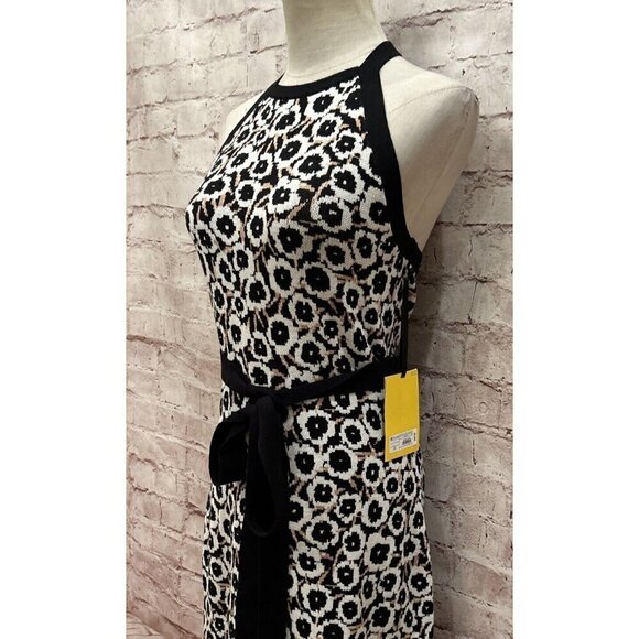 Diane Von Furstenberg X Target Halter Tie Neck Neutral Poppy Knit Midi Dress - S - Picture 4 of 6